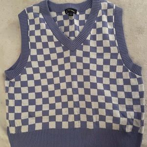 Target purple checkered vest. Size: 10-12